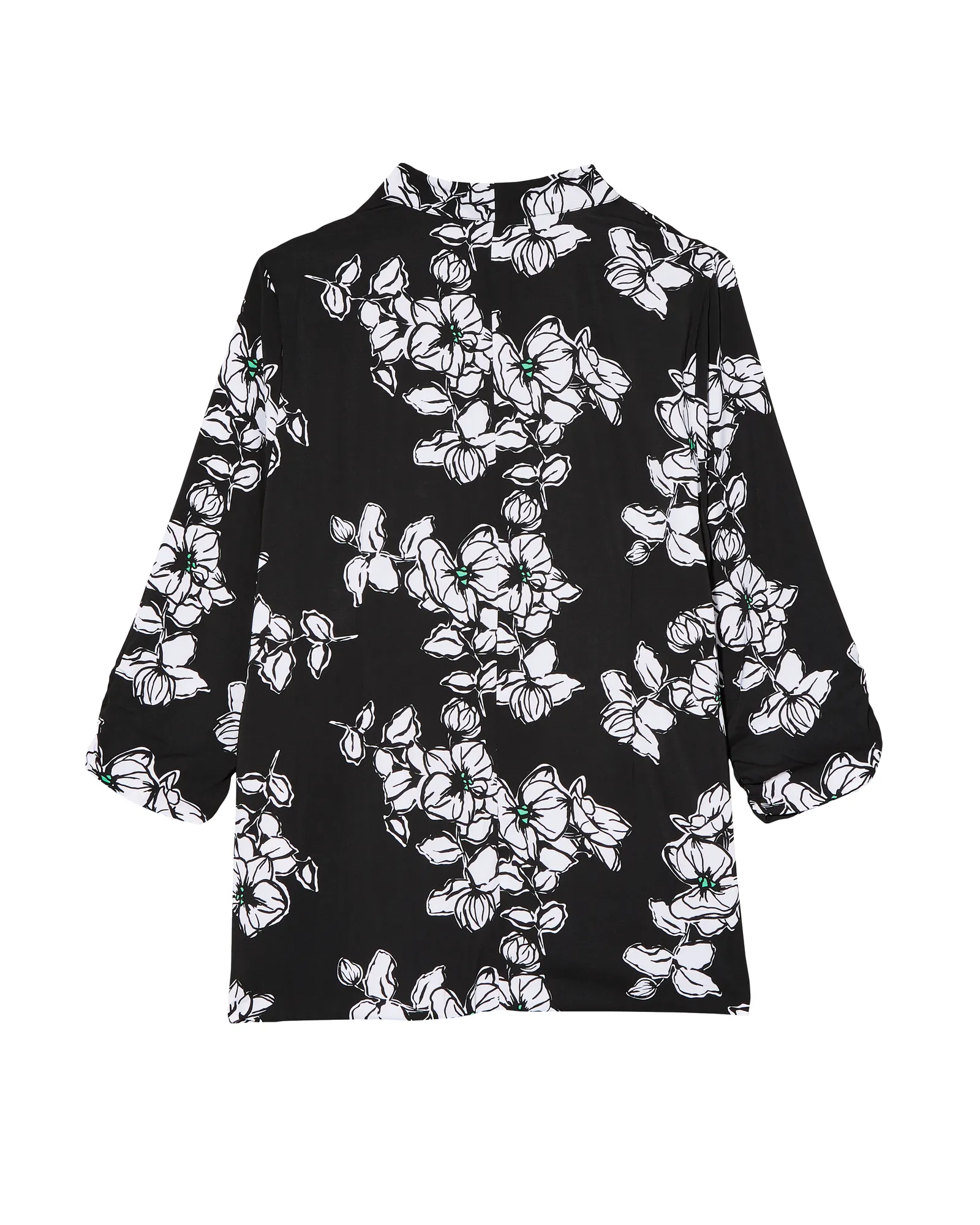 Rayna Three-Quarter Sleeve Blazer | Black / White