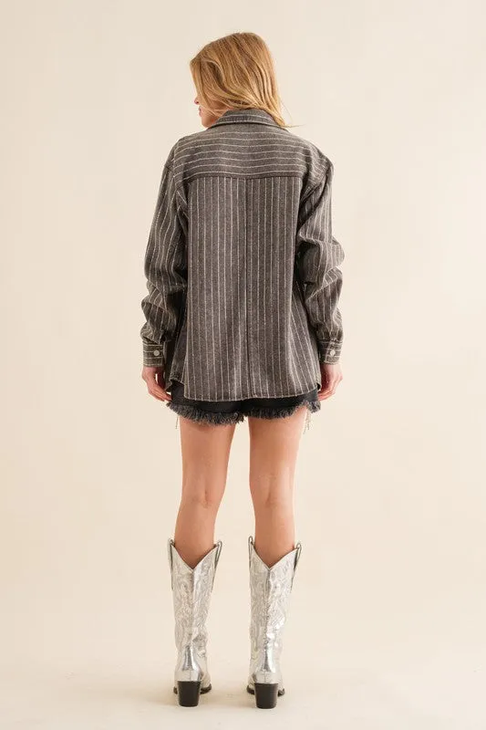 Rhinestone Denim Jacket