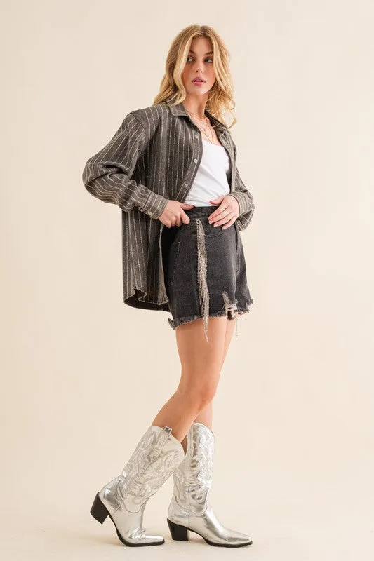 Rhinestone Denim Jacket
