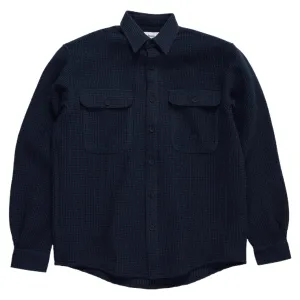 Shirt Boxy Waffle Wool - Navy