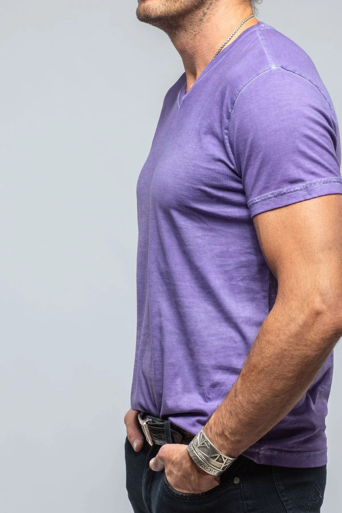 Siena Cotton V Neck In Purple