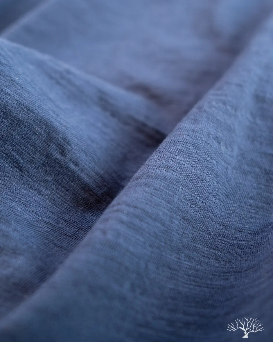 Slub Short-Sleeve Henley - Indigo