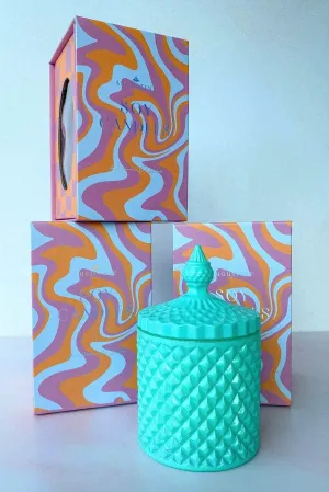 Small Aqua Coconut & Lime Candle