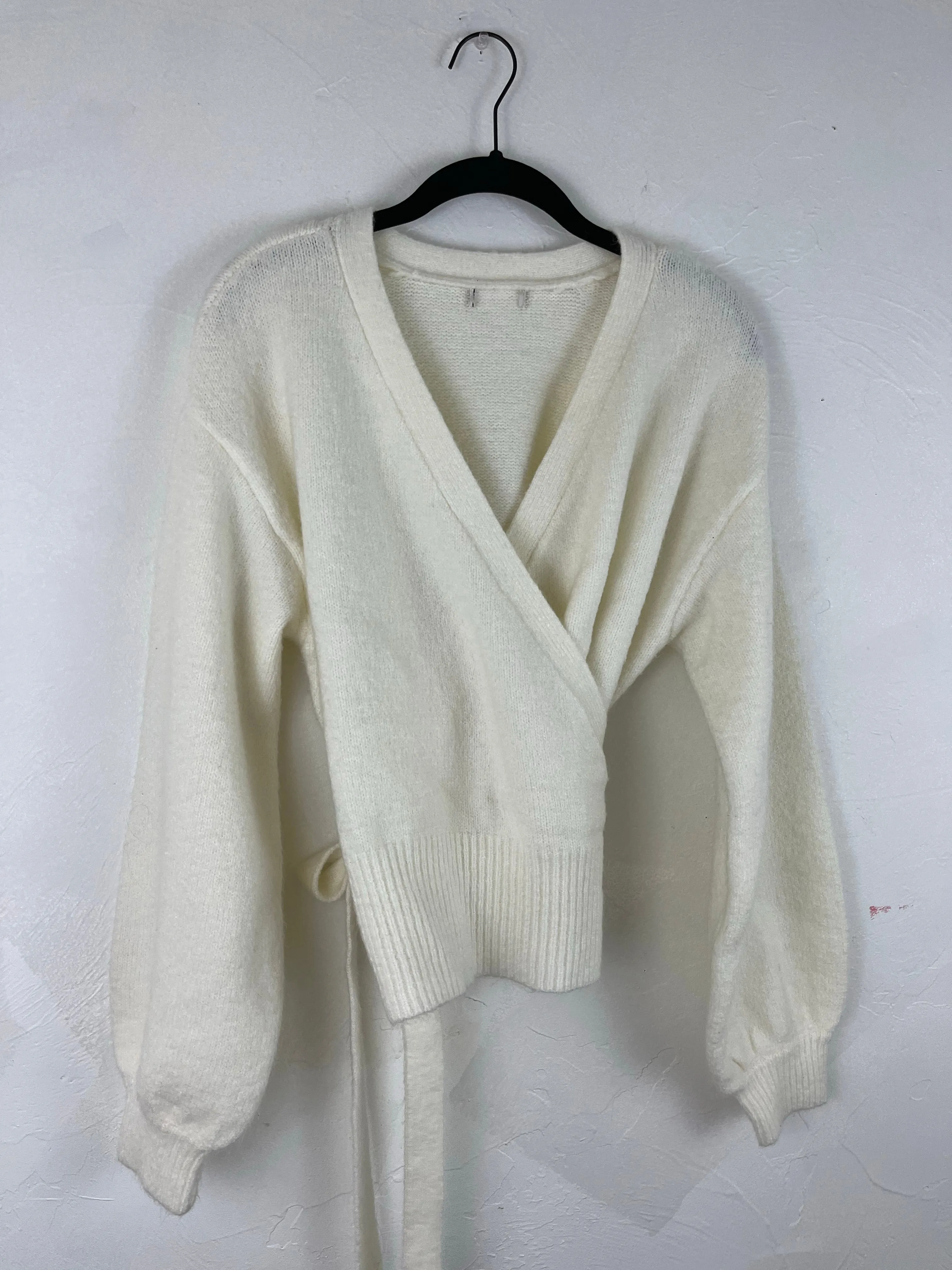 Snowy wrap sweater