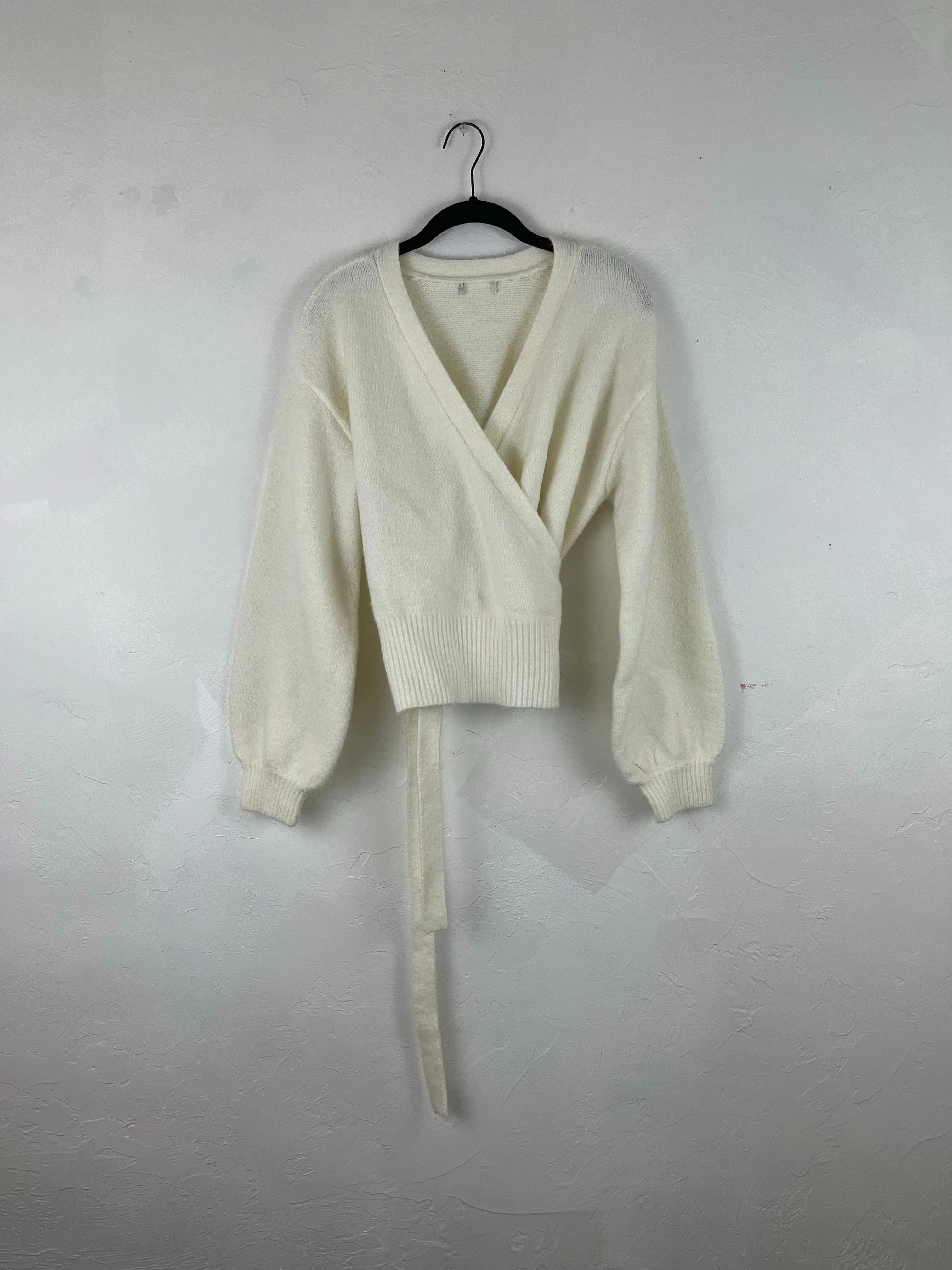 Snowy wrap sweater