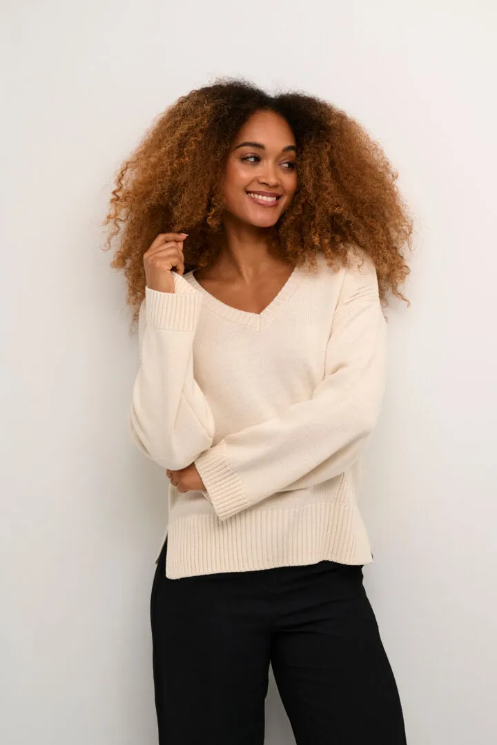 Soffie V-Neck Knit Sweater