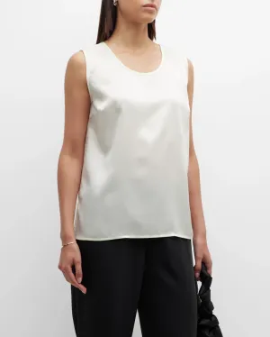 Soft Satin Tank - Ivory