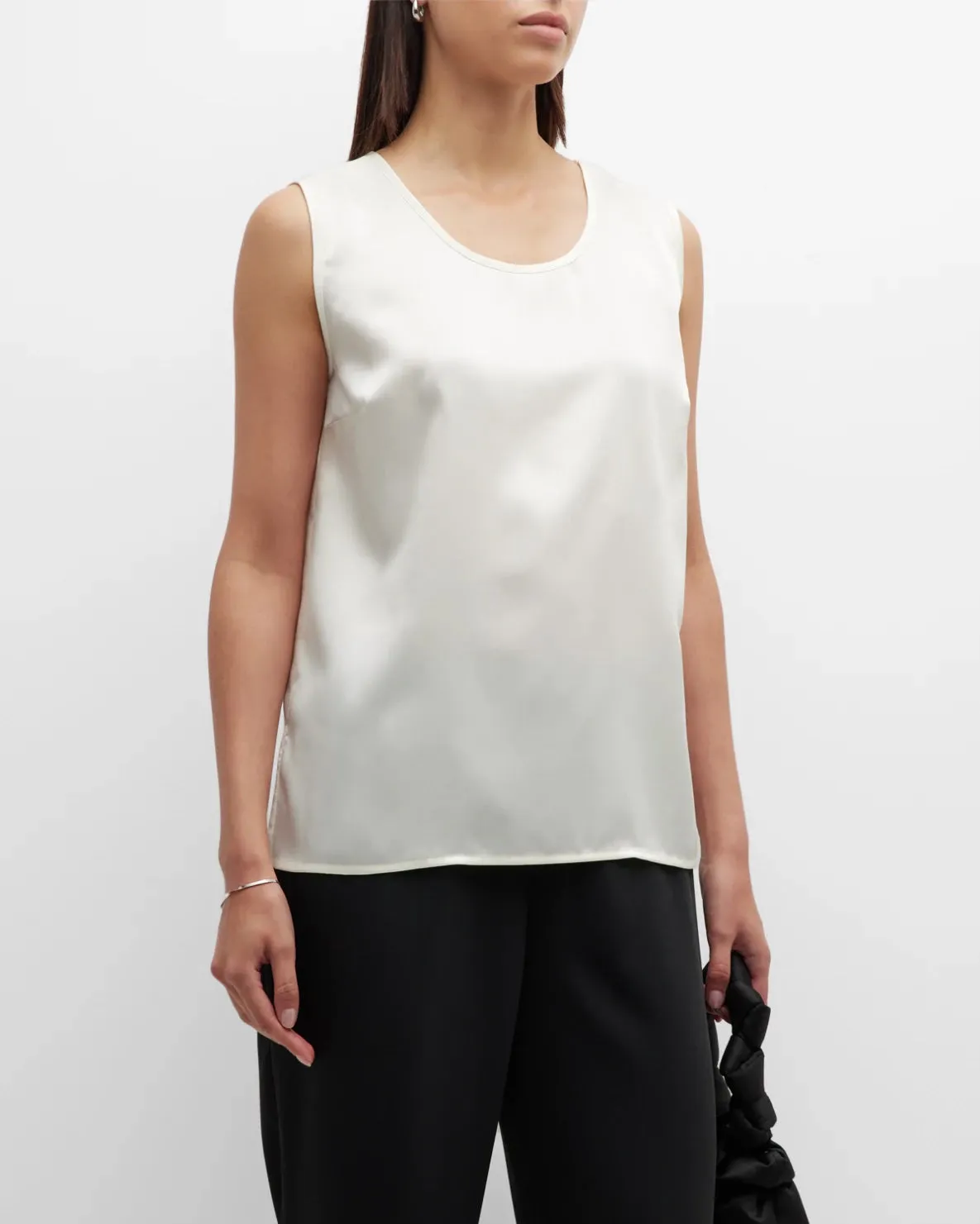 Soft Satin Tank - Ivory