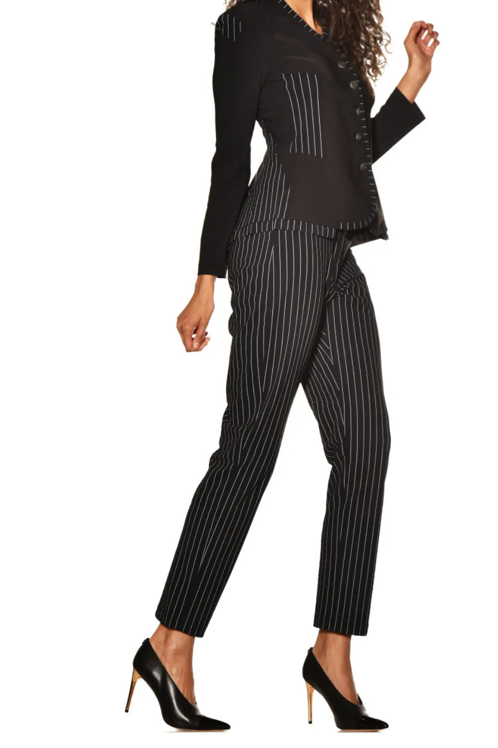 Straight Leg Pinstripe Pant