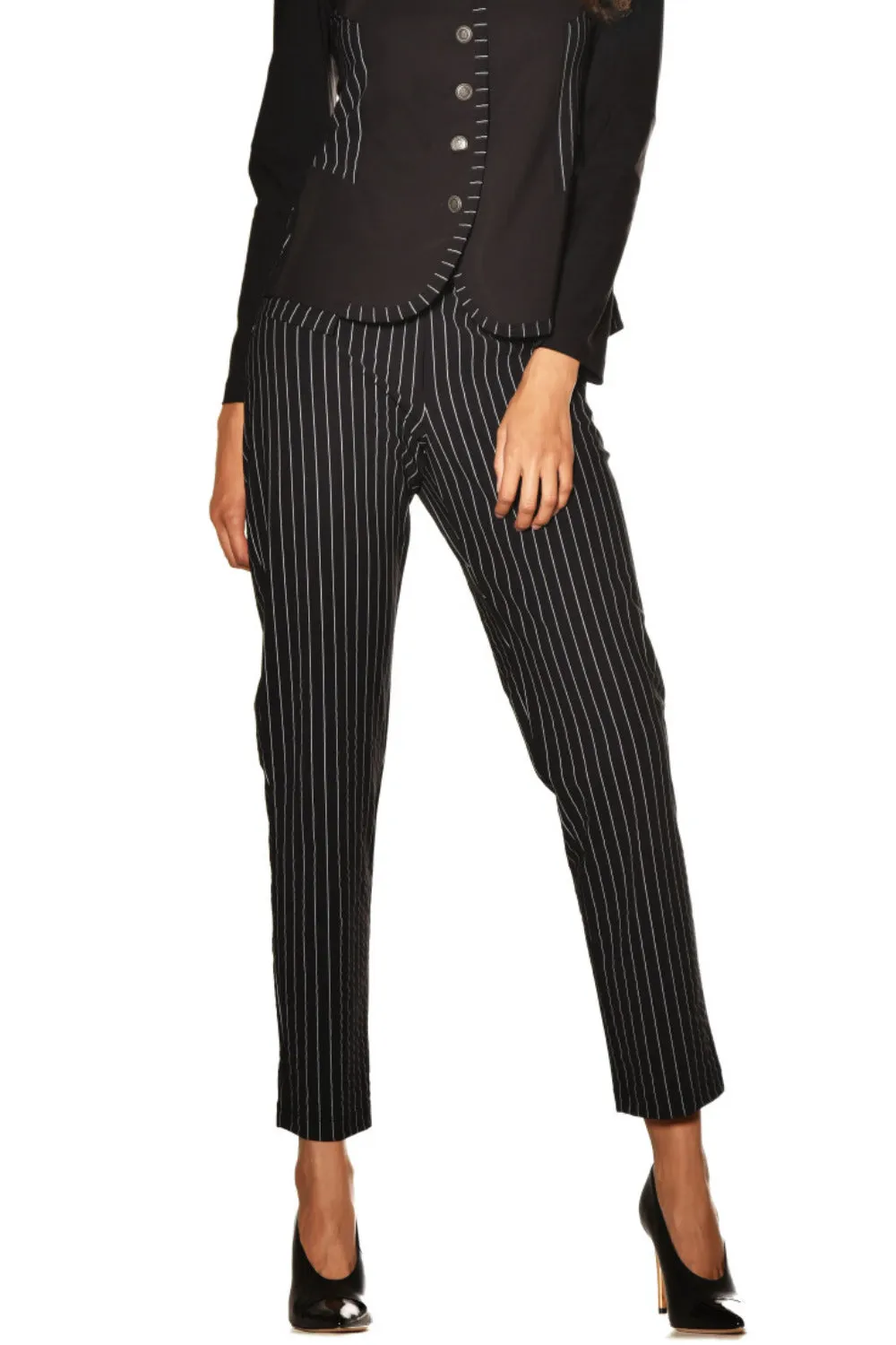 Straight Leg Pinstripe Pant