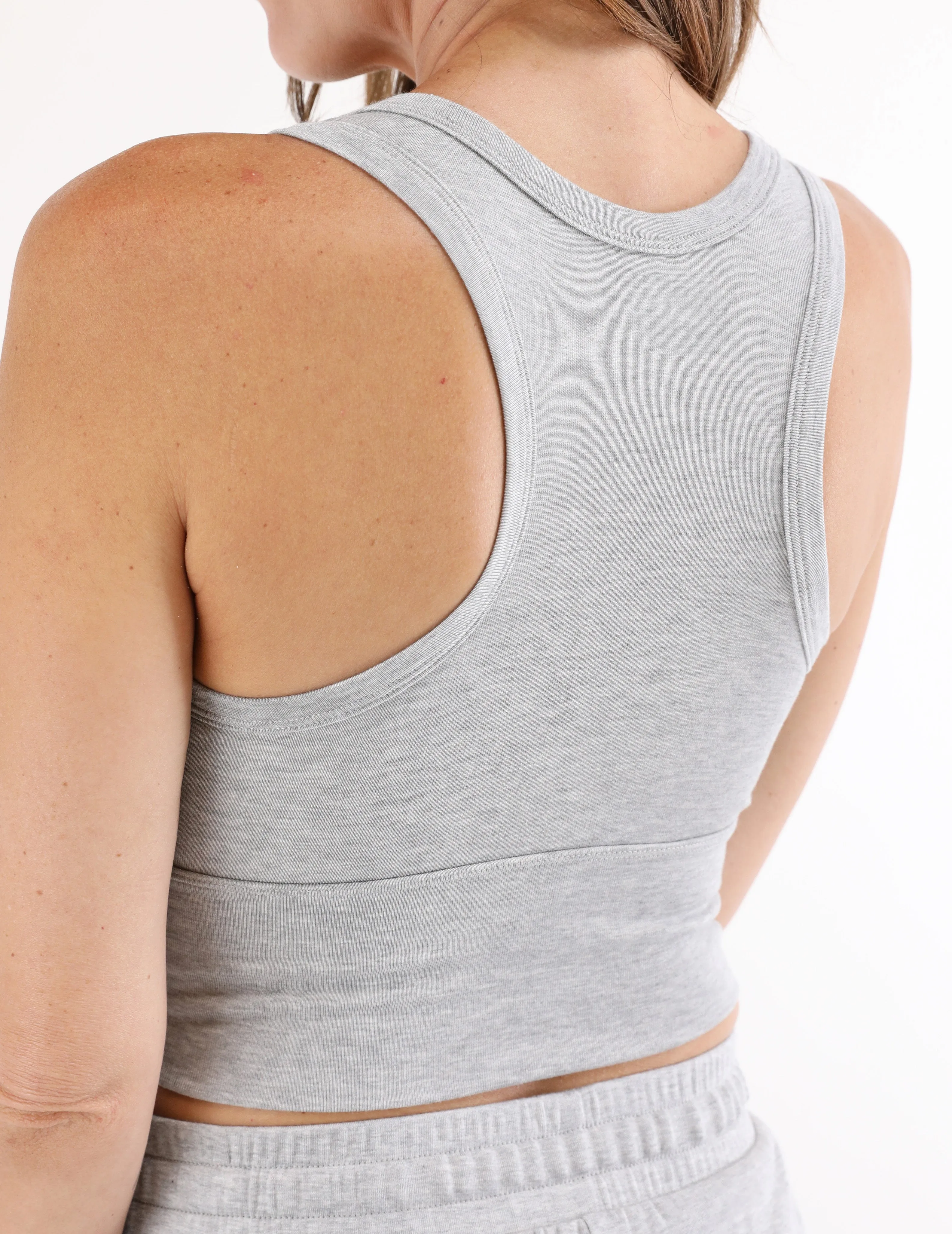 Take It Easy Bra: Heather Grey