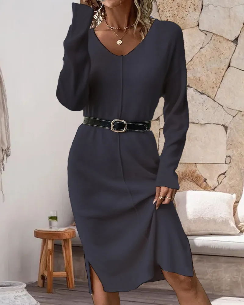 TastyHottie - Elegant V-Neck Dress