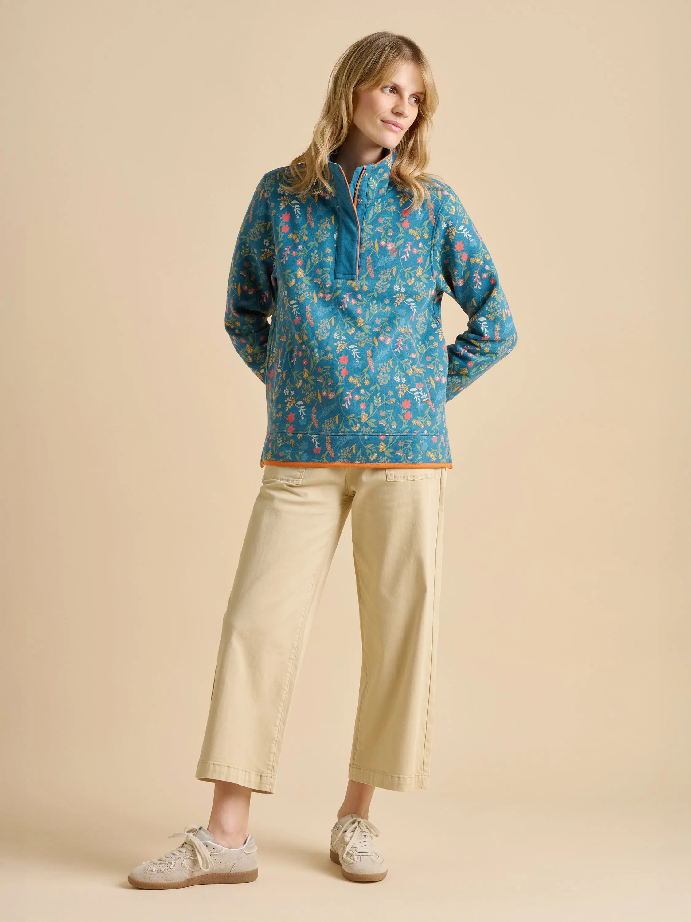 Teal Shoreline Meadow Quarter Zip