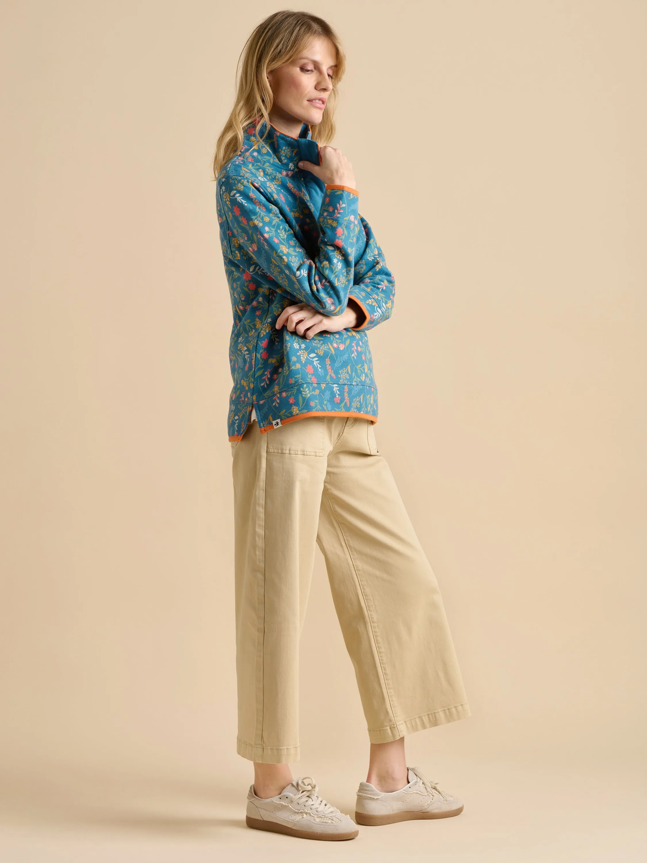 Teal Shoreline Meadow Quarter Zip