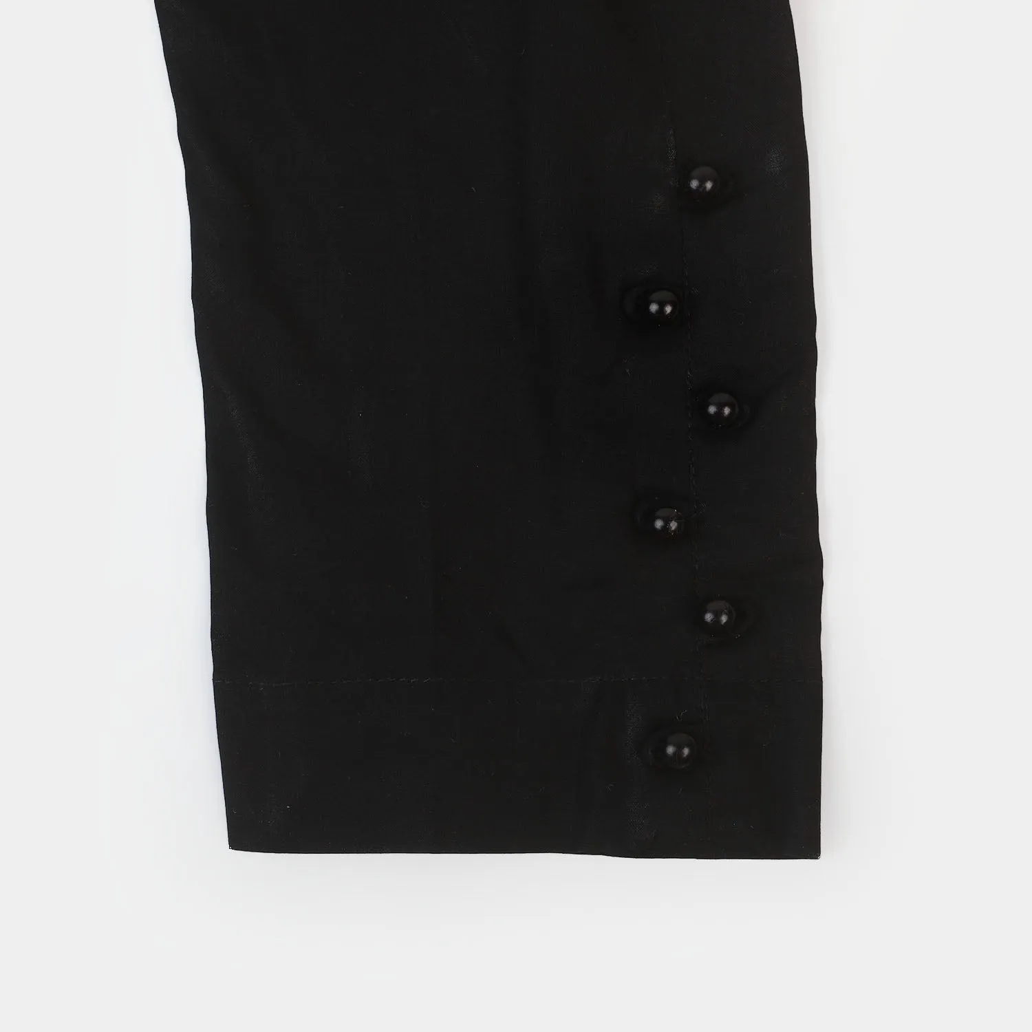Teens Girls Cotton Straight Pant-Black