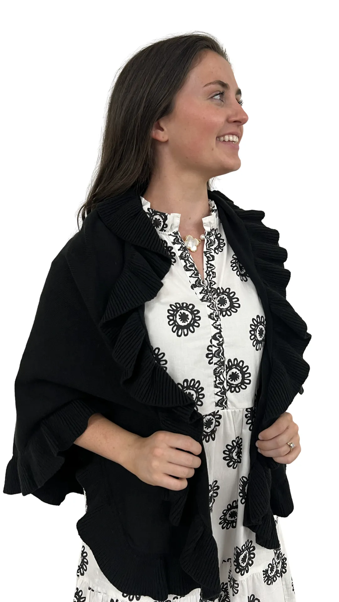 The Brigitte Ruffle Wrap