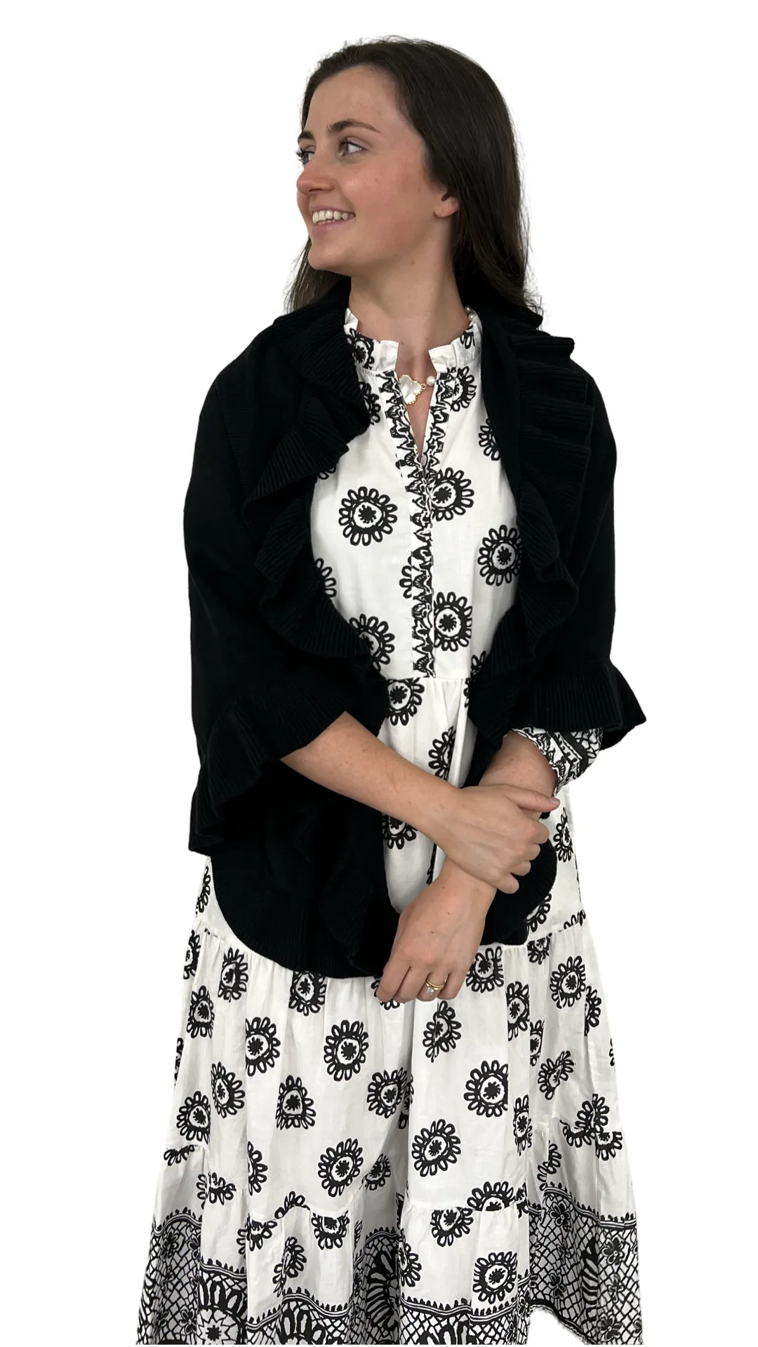 The Brigitte Ruffle Wrap