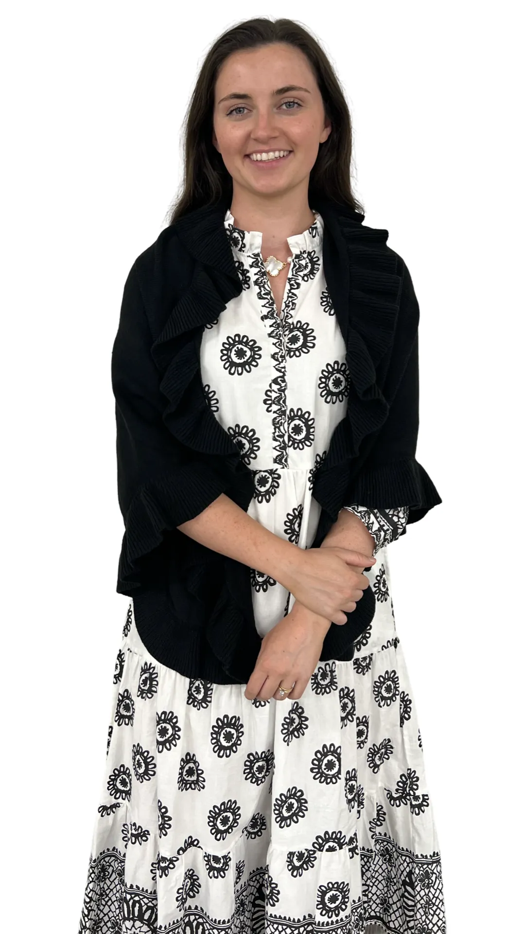 The Brigitte Ruffle Wrap