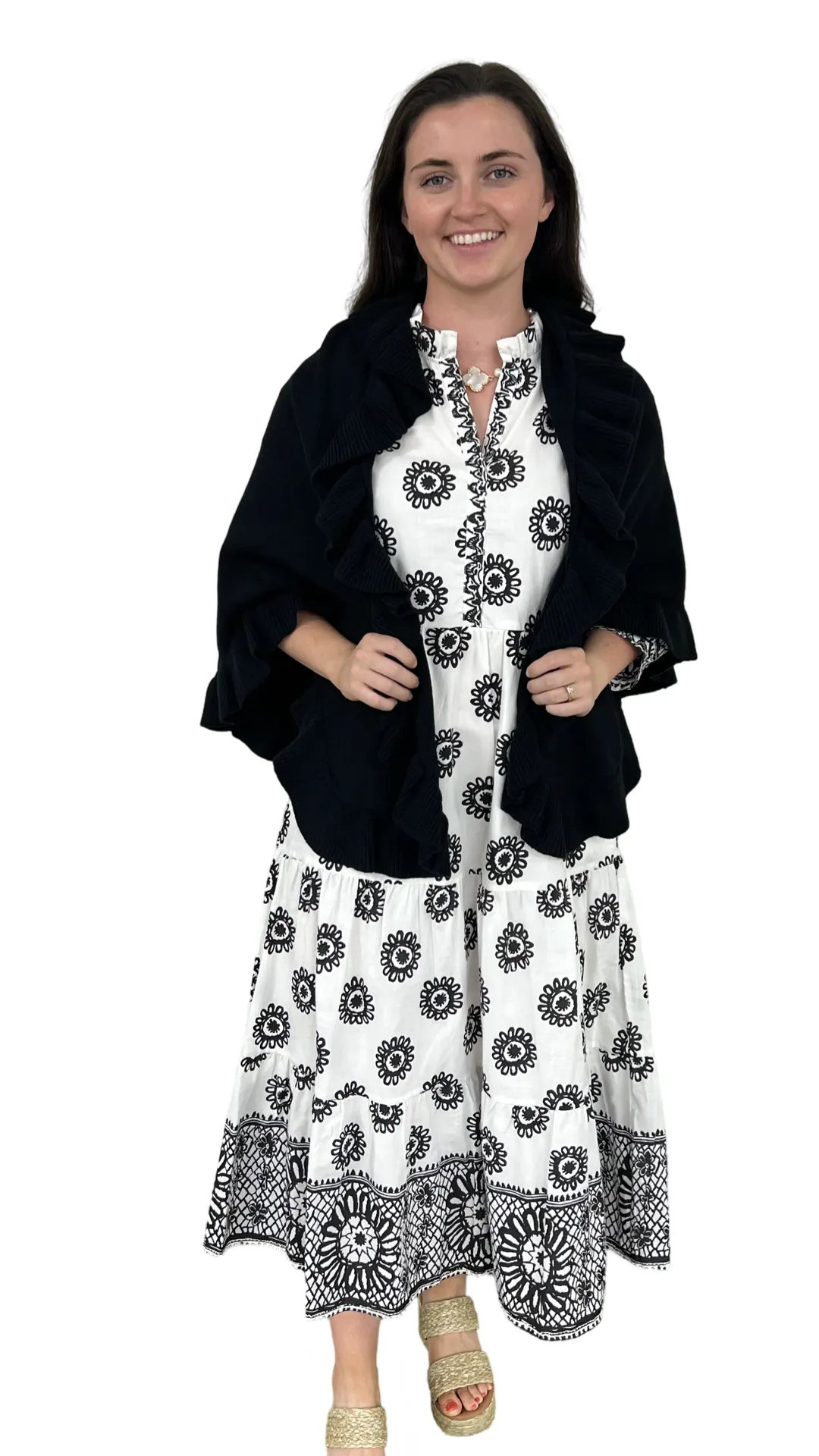 The Brigitte Ruffle Wrap