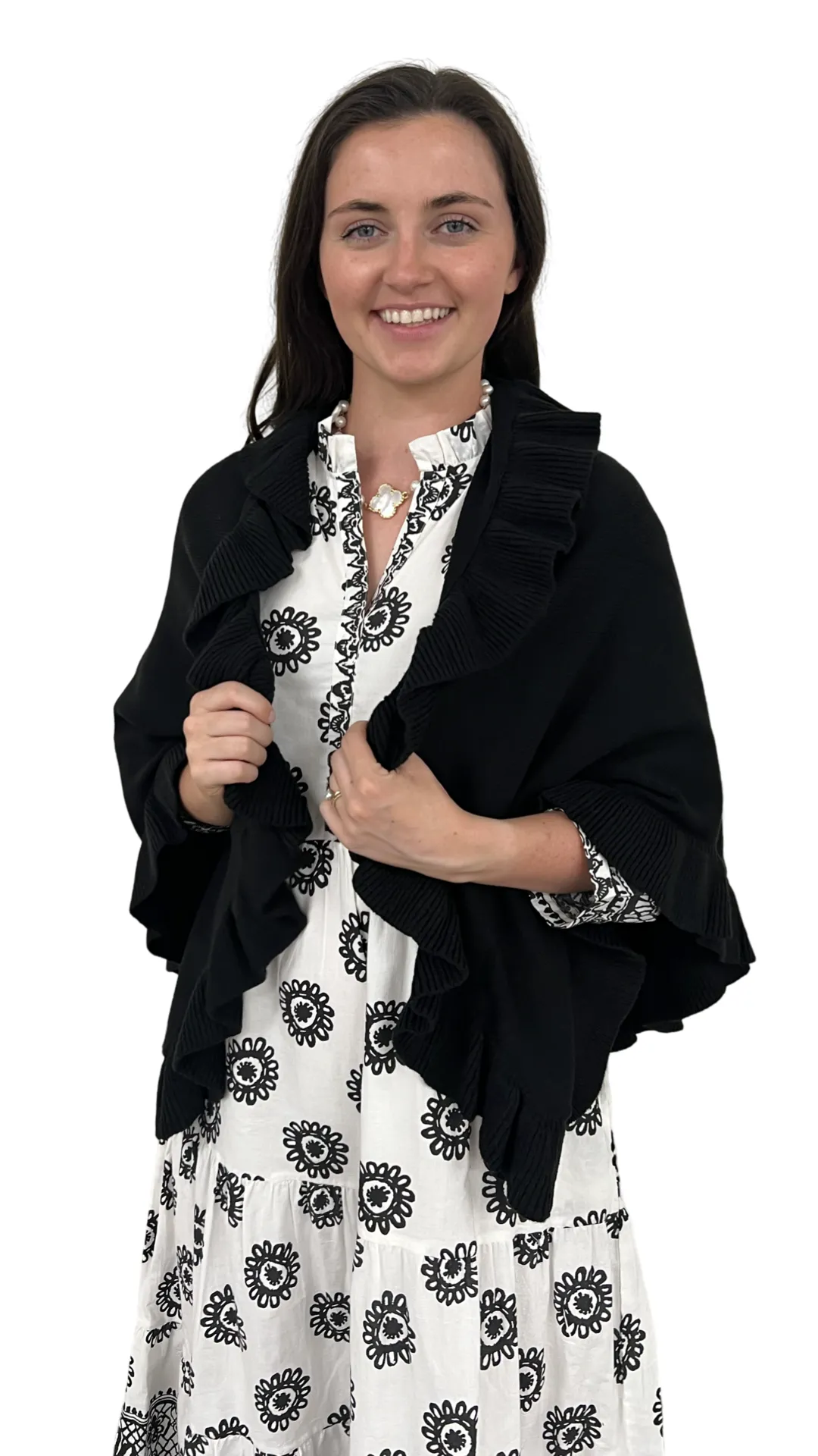 The Brigitte Ruffle Wrap