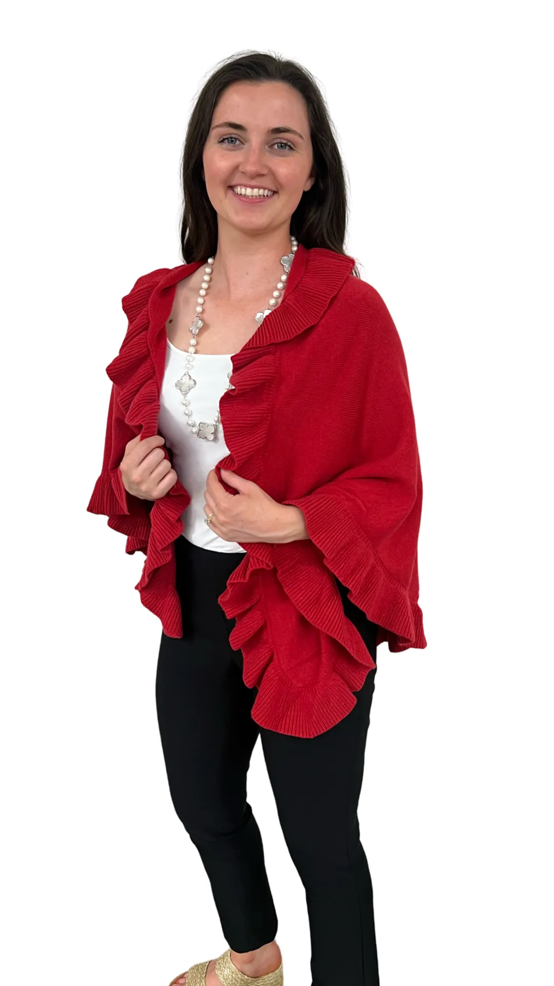 The Brigitte Ruffle Wrap