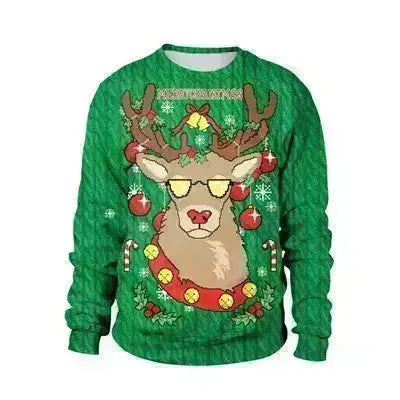 Ugly Christmas Sweater For gift Santa Deer Elf Funny Pullover