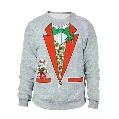 Ugly Christmas Sweater For gift Santa Deer Elf Funny Pullover
