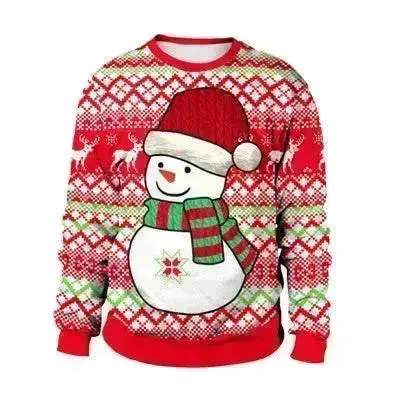 Ugly Christmas Sweater For gift Santa Deer Elf Funny Pullover