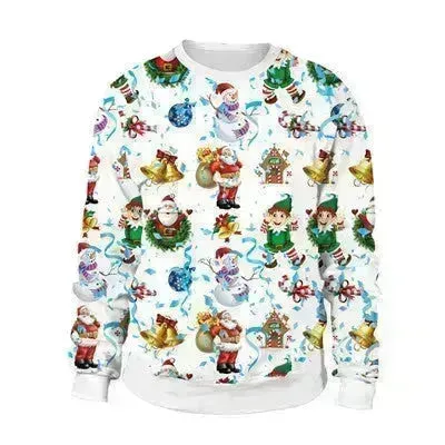 Ugly Christmas Sweater For gift Santa Deer Elf Funny Pullover