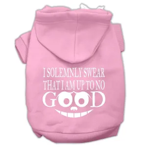 Up to No Good Screen Print Pet Hoodies Light Pink Size XL (16)