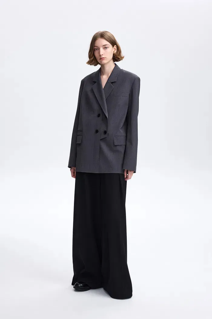 Vittoria Sleeveless Vest and Blazer Set in Wool Suiting