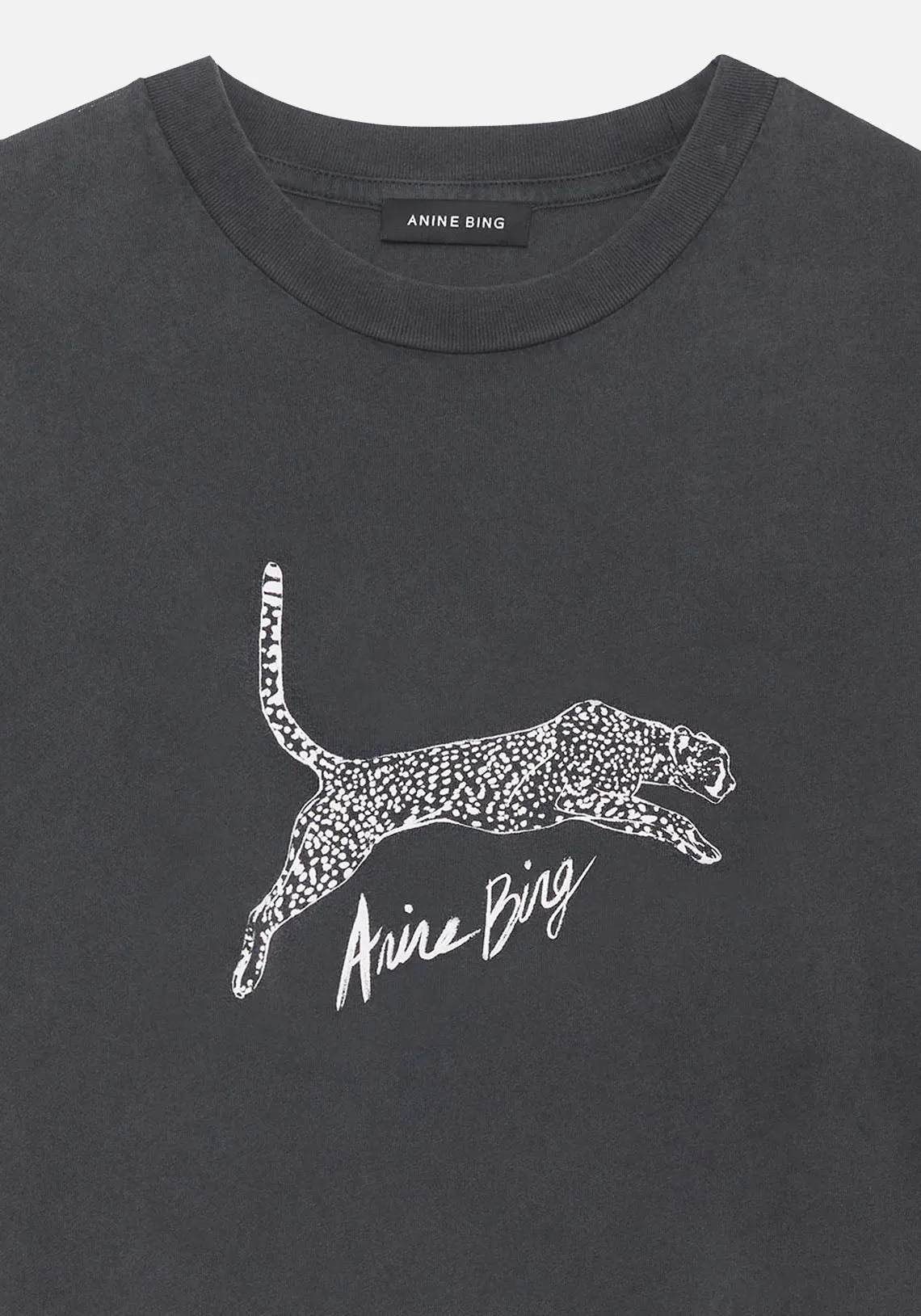 WALKER TEE SPOTTED LEOPARD WASHED BLACK