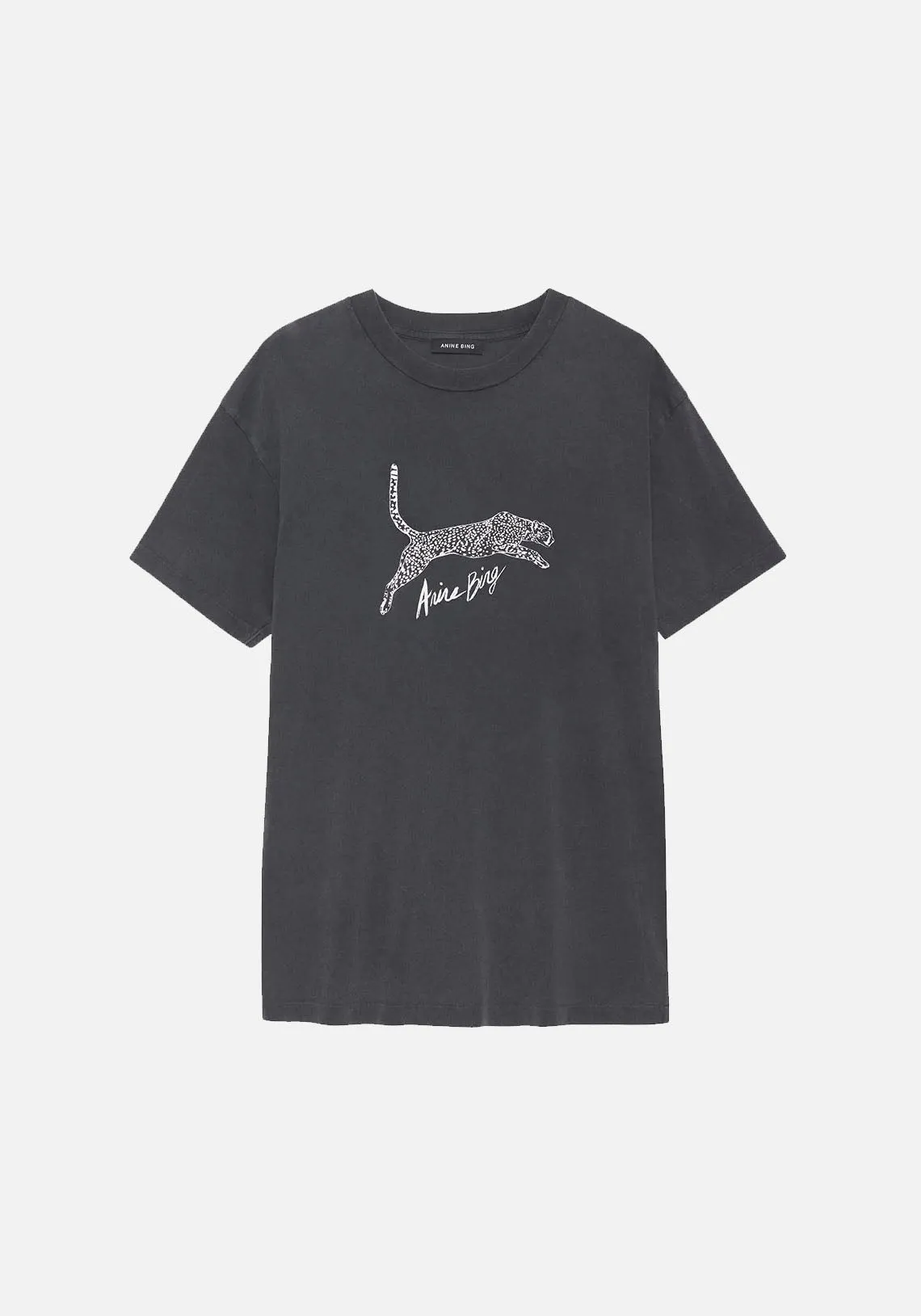 WALKER TEE SPOTTED LEOPARD WASHED BLACK
