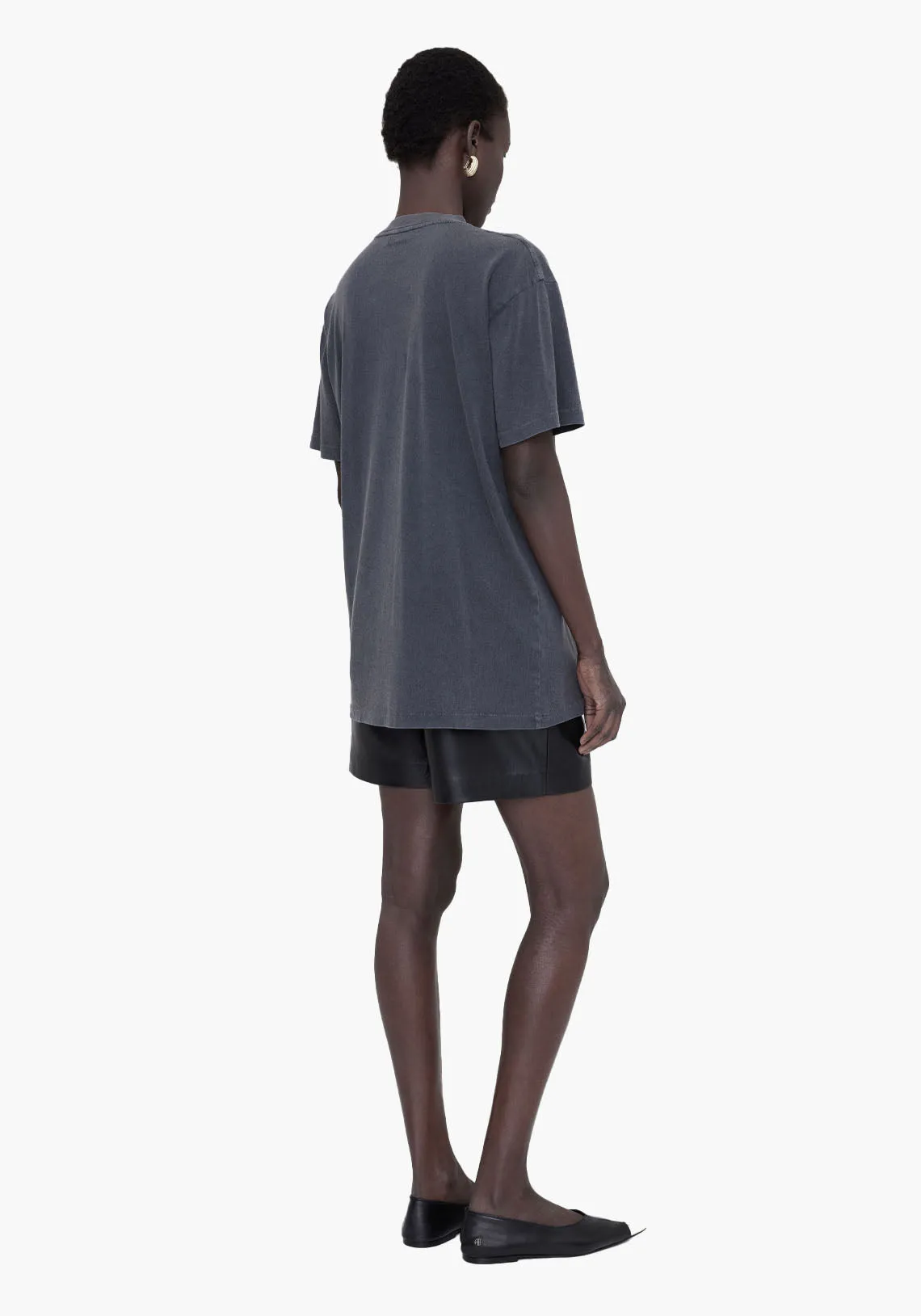 WALKER TEE SPOTTED LEOPARD WASHED BLACK