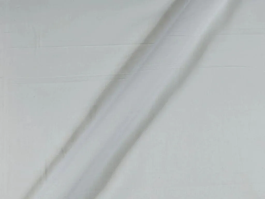 White Plain Dyeable Cotton Satin Fabric (Wholesale)