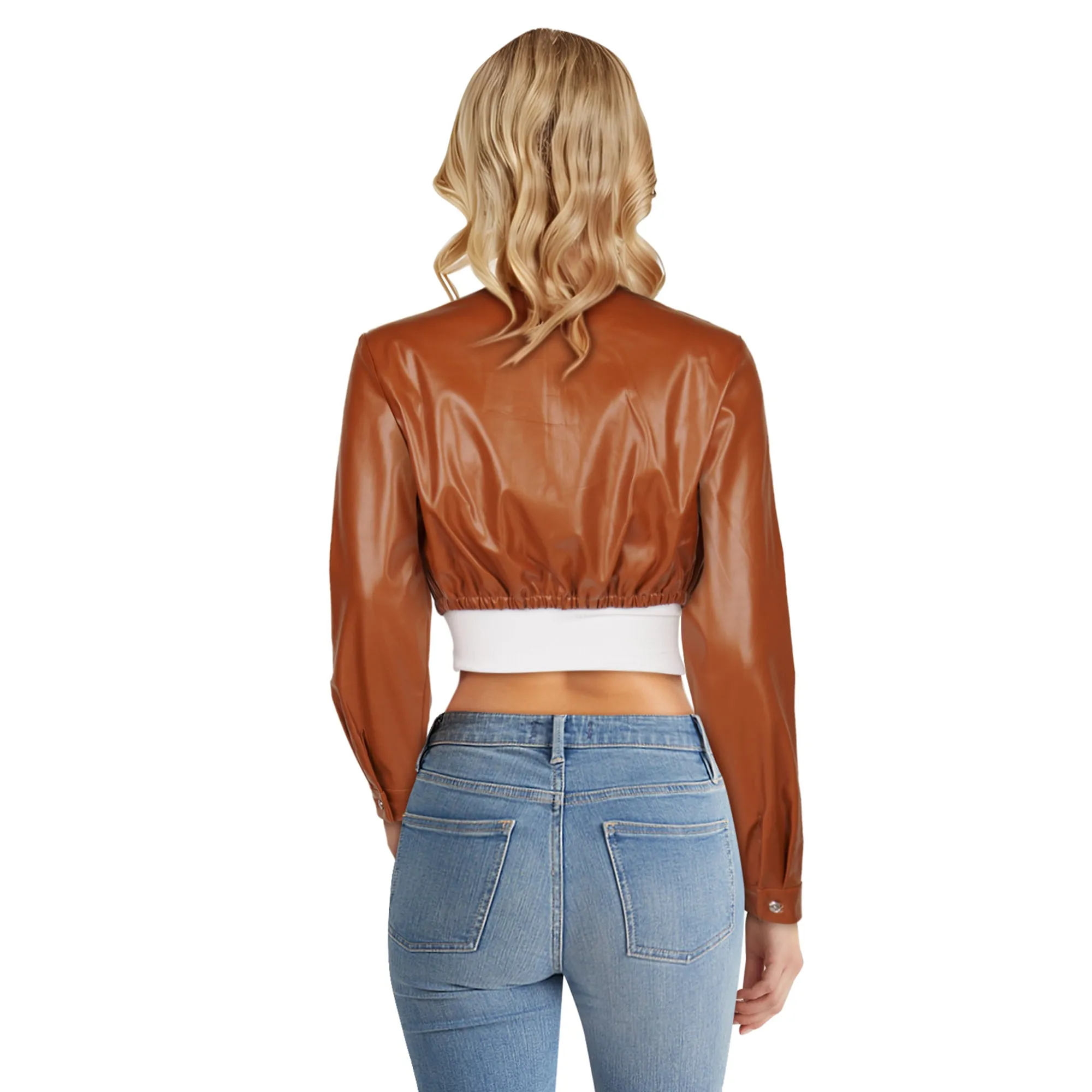 Women's Faux Leather Moto Jacket