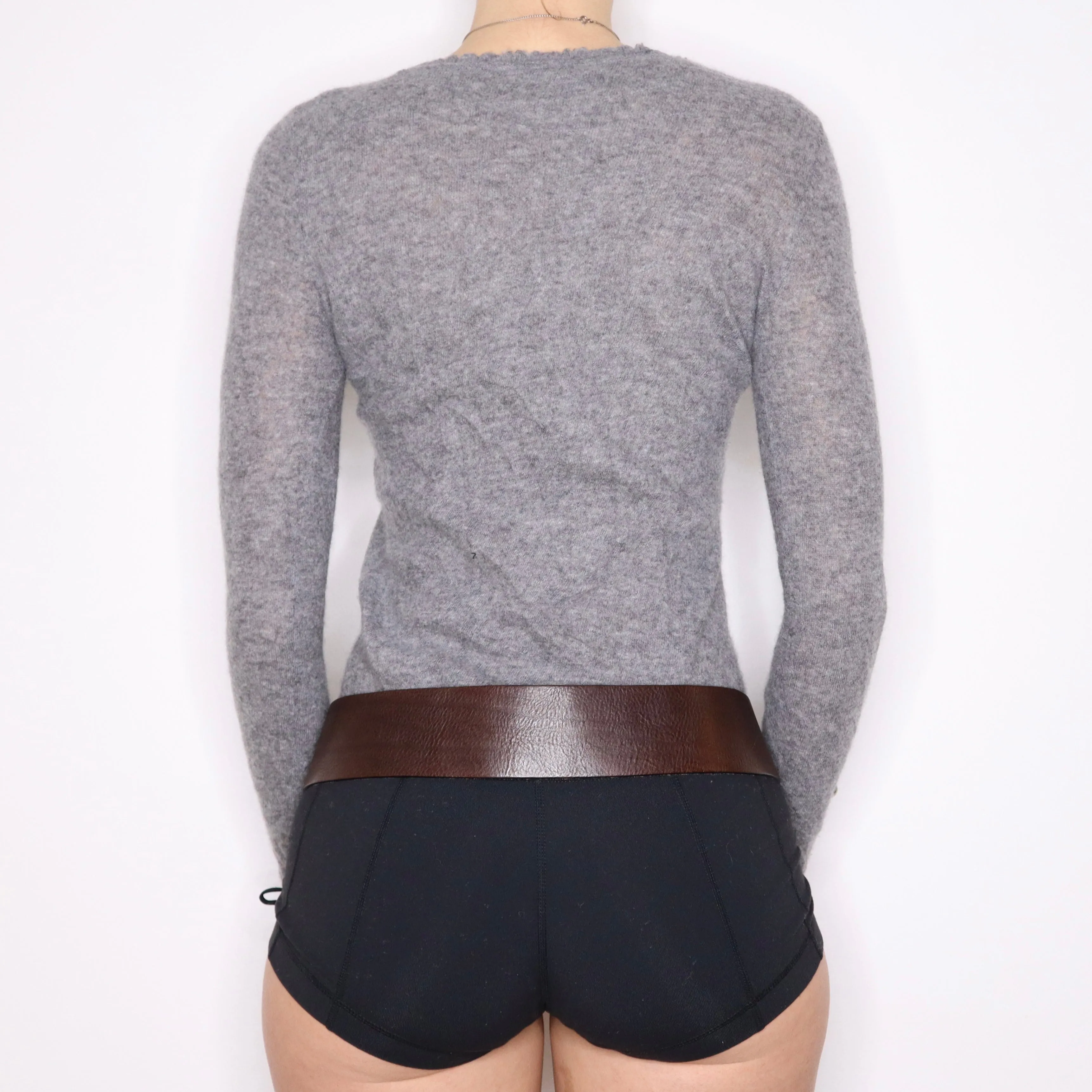 Y2K Gray Cashmere Sweater (S/M)